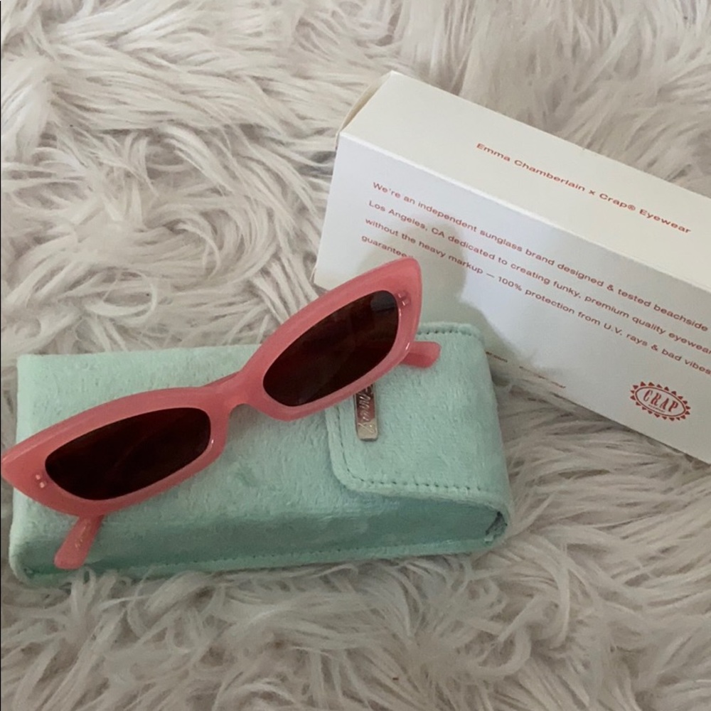 Pink Sunglasses Emma Chamberlain Crap Eyewear